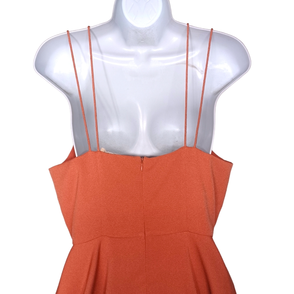 UO SILENCE + NOISE Peach Orange Strappy A Line Fit Flare Sleeveless Dress Large - Picture 6 of 10